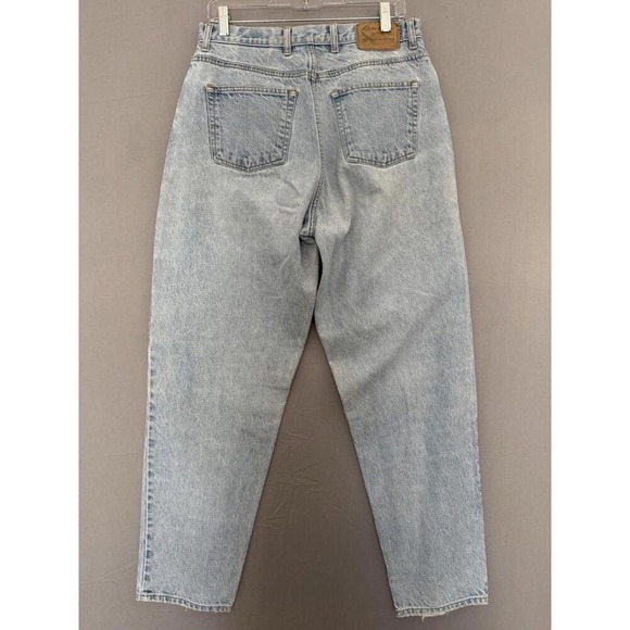 Eddie Bauer Taper Baggy Jeans Womens Size 14 Light Wash Faded Hiking Mom 90s Y2K - Picture 7 of 9